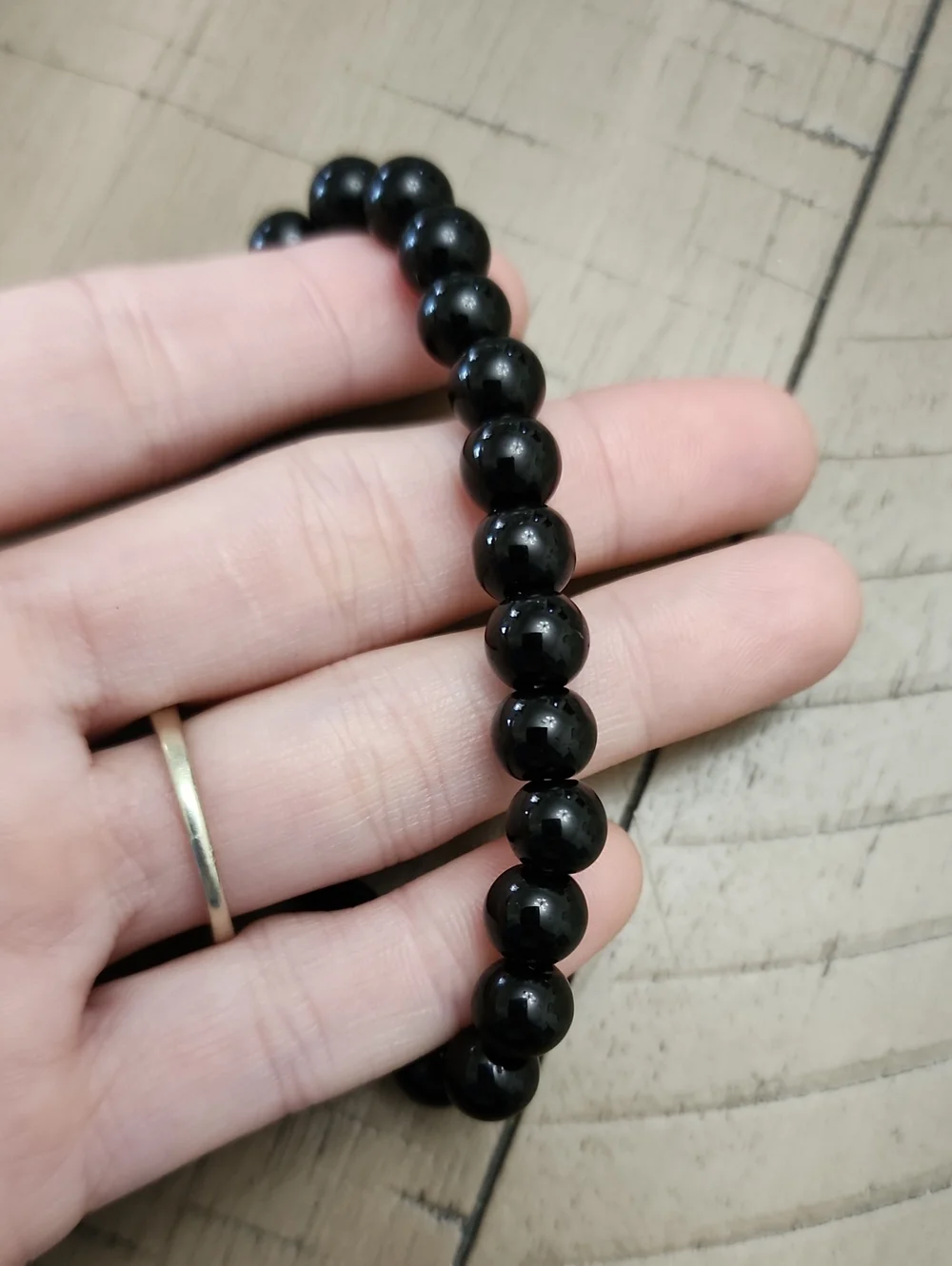 1pc Natural Crystal Bracelets For Women Men - 8mm Semi-Precious Gemstone Beaded